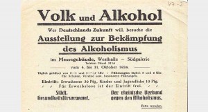 Mitteilungsblatt Ausstellung zur Bekämpfung des Alkoholismus, aus Bestand: Archiv der Evangelischen Kirche im Rheinland Boppard;