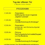 Ein attraktives Programm zum Tag der Archive am 5. März in der Archivstelle Boppard
