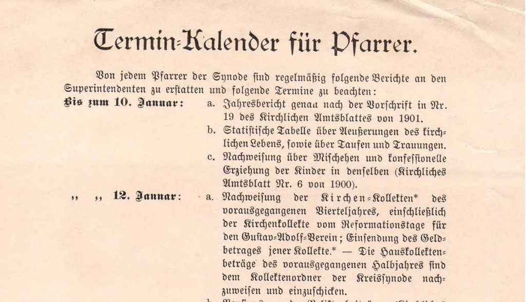 Pfarrer als Gemeindemanager um 1900, aus Bestand: AEKR Boppard