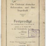 Festpredigt zum 400jährigen Reformationsjubiläum 1917