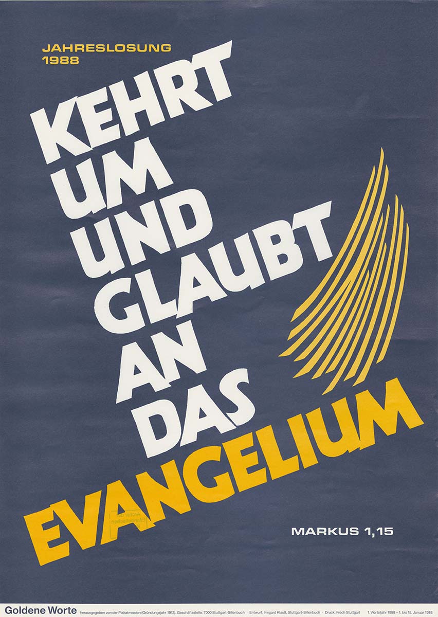 Plakat Jahreslosung 1988